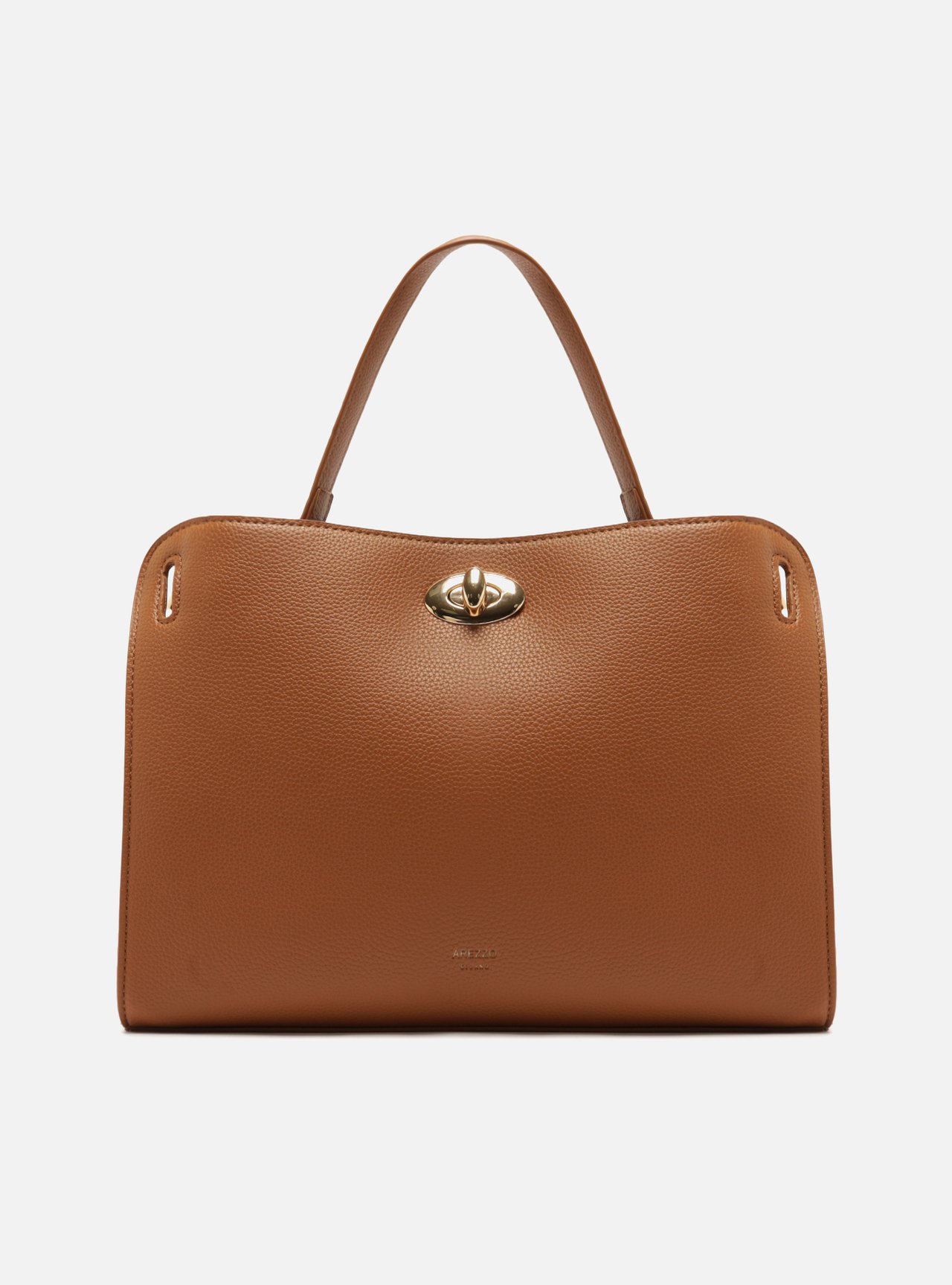 Bolsa Tote Marrom Média Alça Corrente — foto 6