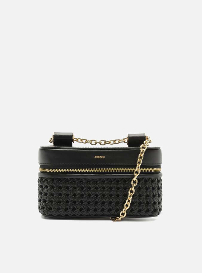 Bolsa Tiracolo Preta Couro Média
