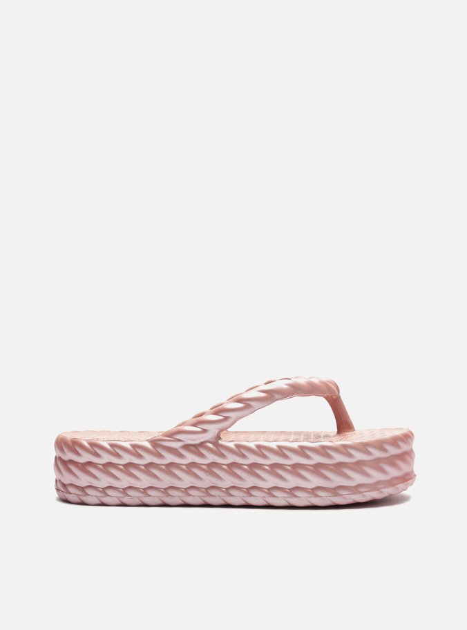 Sandália Rosa Metal Flatform Marrocos Mid