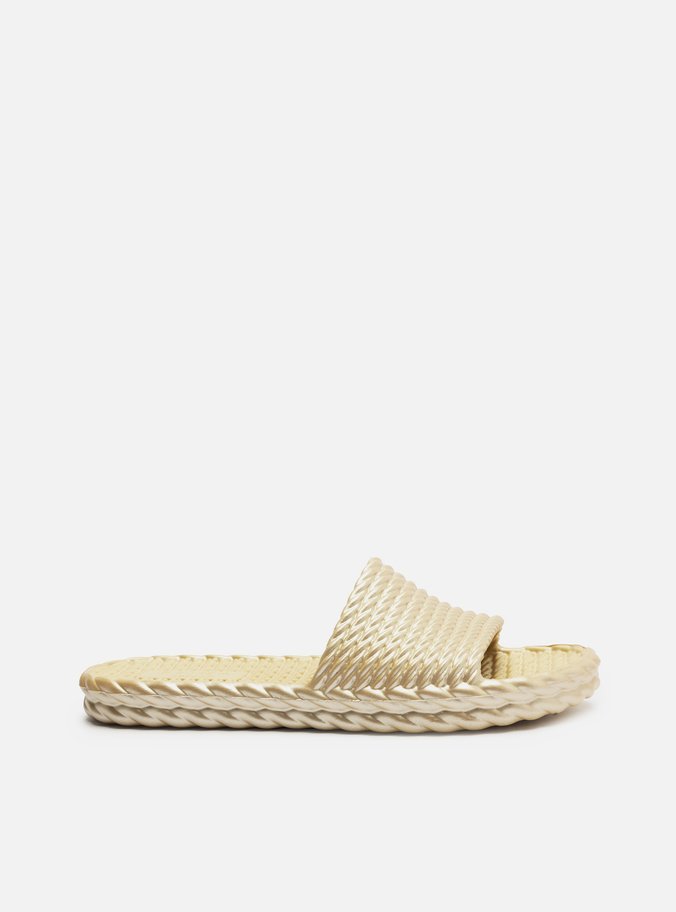 Chinelo Slide Dourado Marrocos La Sirene