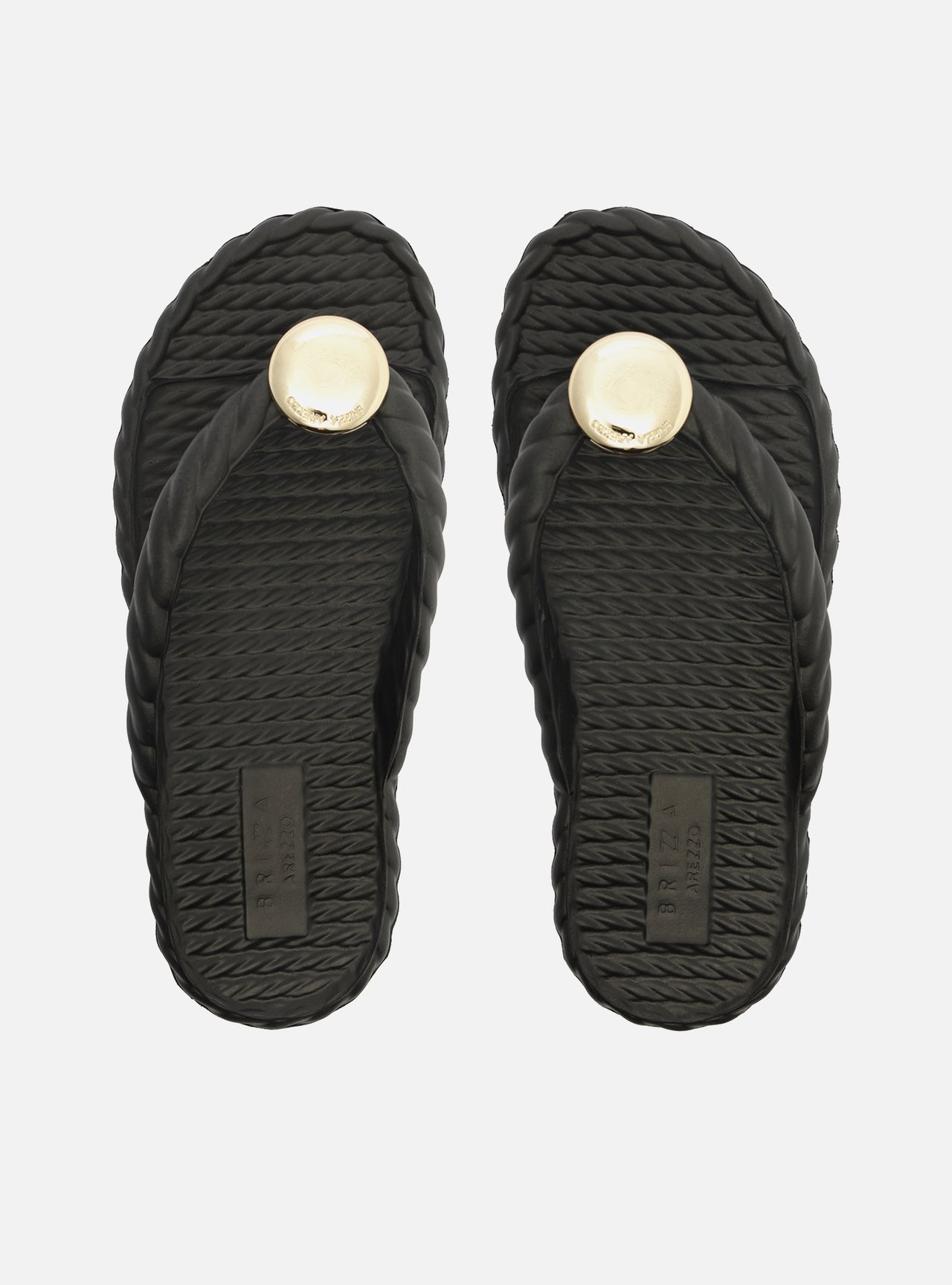 Chinelo de Dedo Preto Marrocos Metal — foto 3