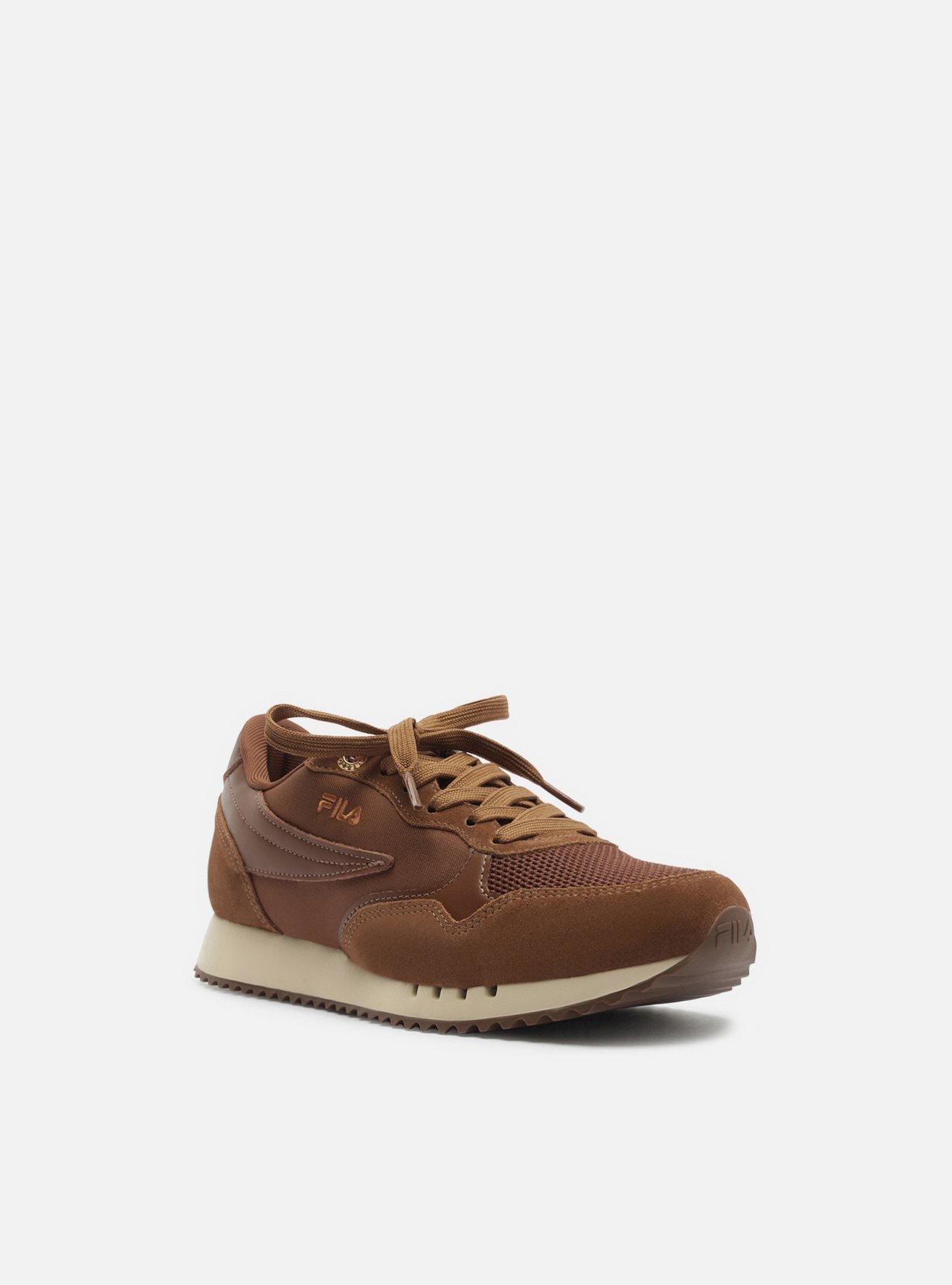 Tênis Marrom Solado Esportivo Suede Bordado Fila — foto 2