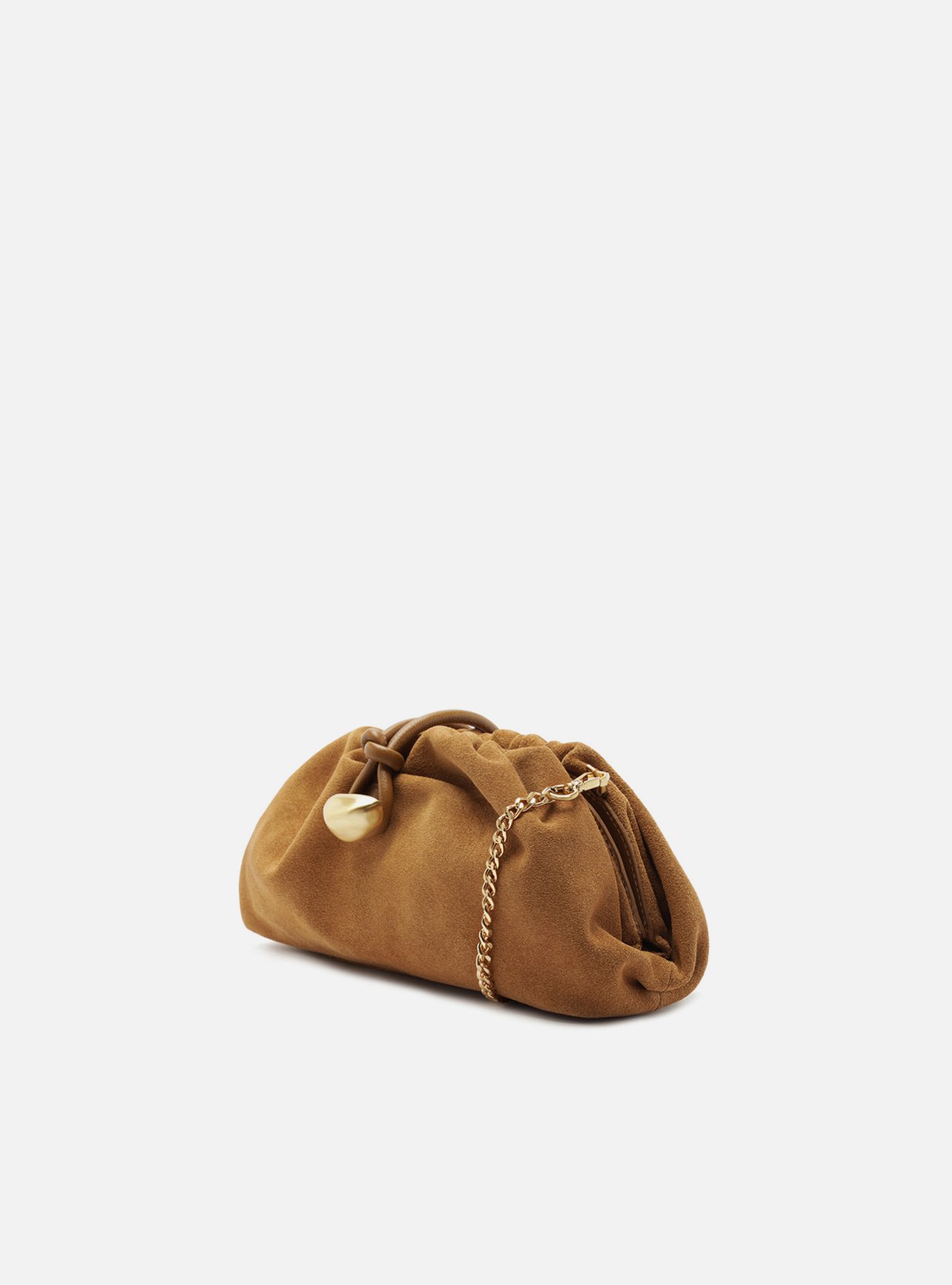 Bolsa Clutch Marrom Couro Média Corrente | Arezzo