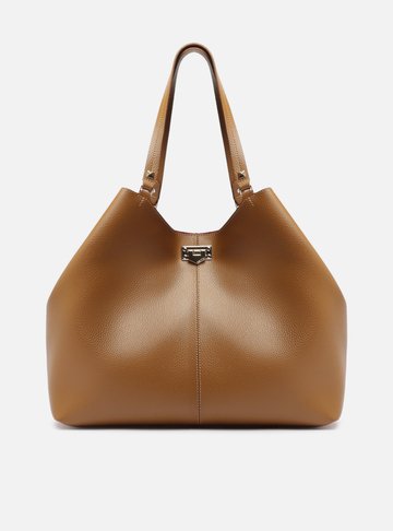 Bolsa Shopping Caramelo Grande Encaixe Metal