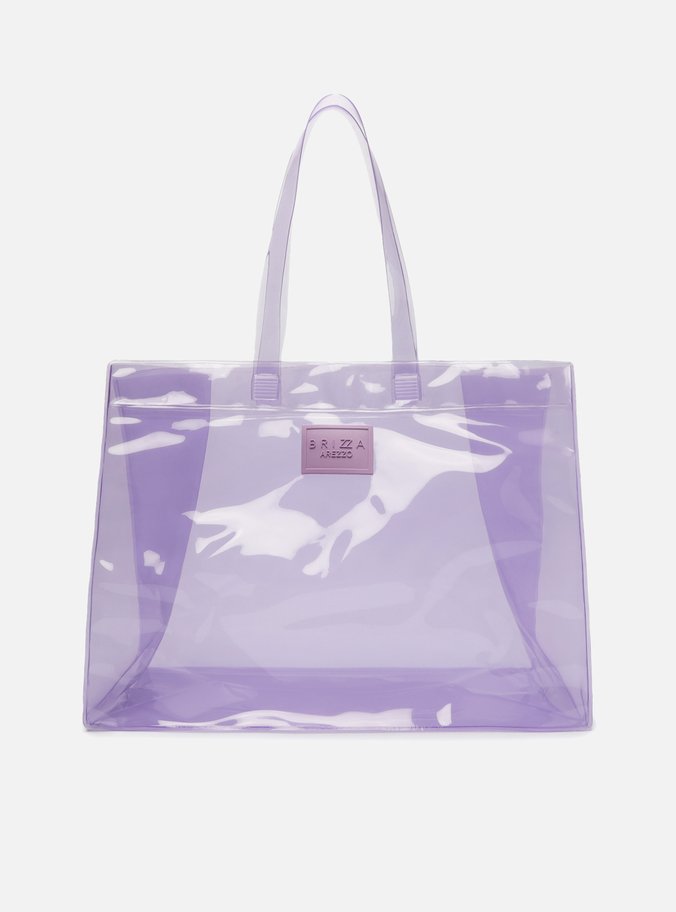 Bolsa Lilás Shopping Transparente Brizza