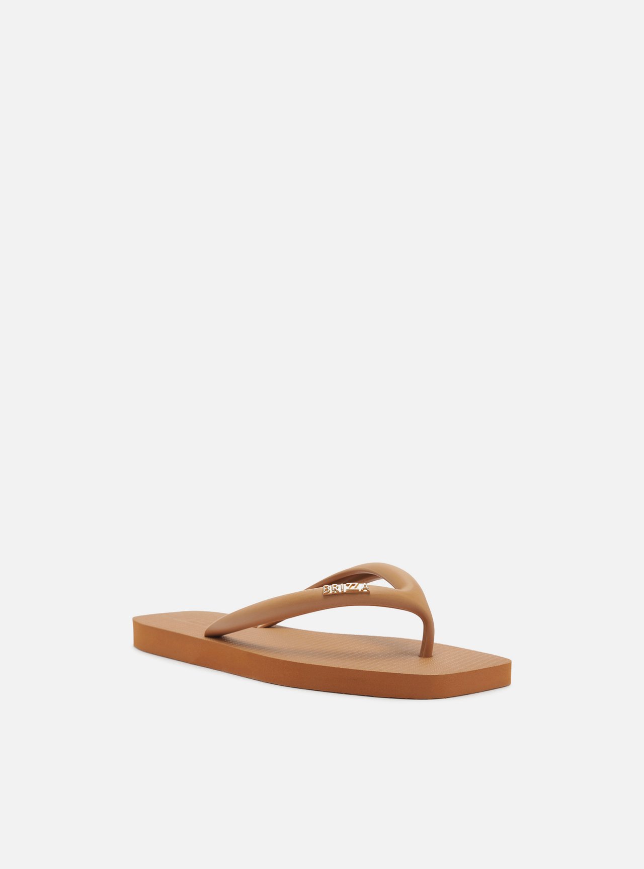 Chinelo de Dedo Laranja Flatform Metais Brizza — foto 2