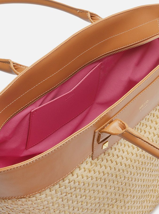 Bolsa Shopping Palha Grande Marrom