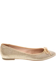 Sapatilha Ponta Lurex Dourada