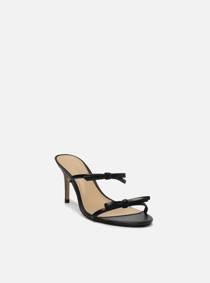 Sandália Preto Laços Salto Fino