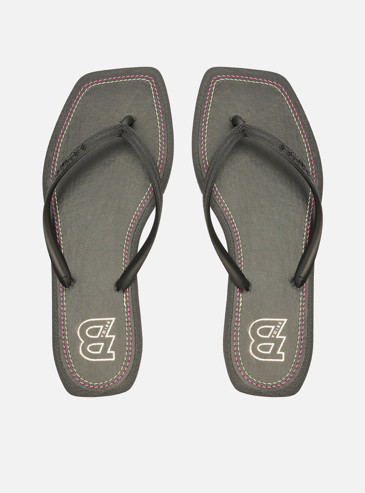 Chinelo de Dedo Preto Square Recouro Eletrizzante — foto 1