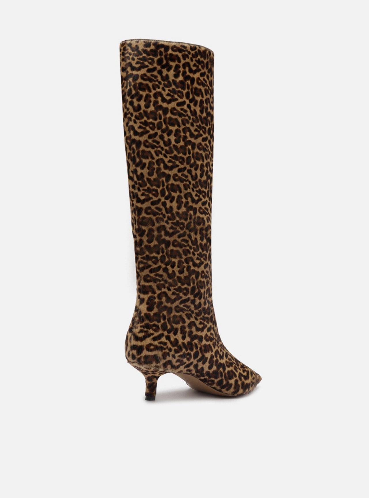 Bota Animal Print Salto Kitten Cano Longo — foto 3