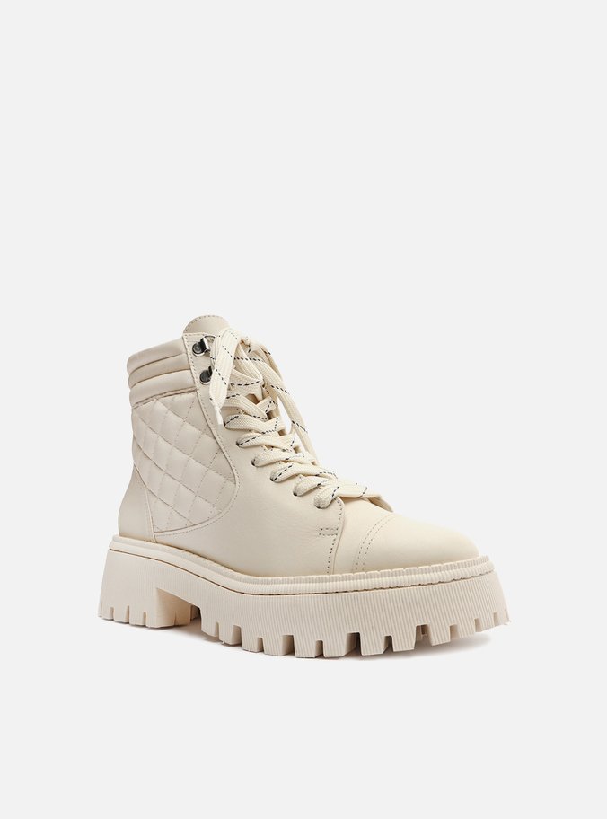 Coturno Off-White Couro Tratorado Matelassê