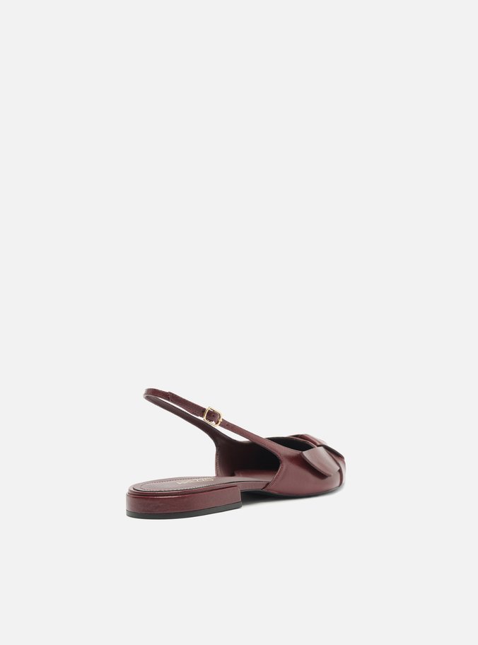 Sapatilha Vermelha Bico Fino Slingback