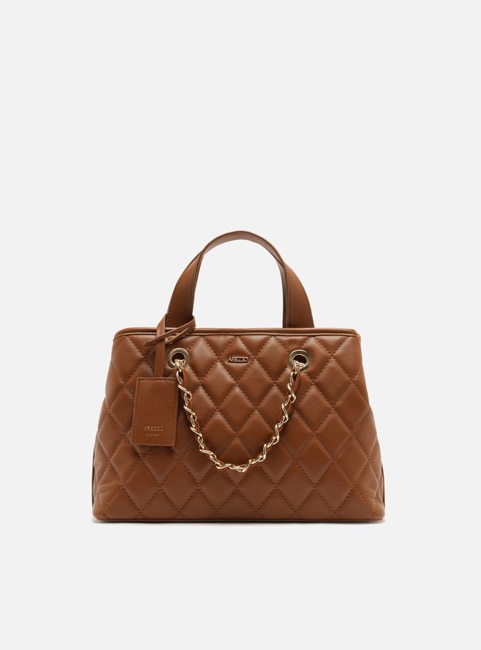 Bolsa Tote Marrom Média Matelassê Corrente