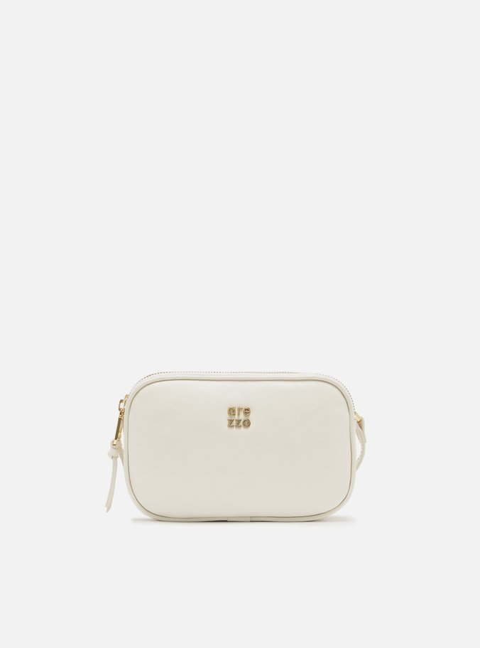Bolsa Tiracolo Branca Couro Pequena Assinatura