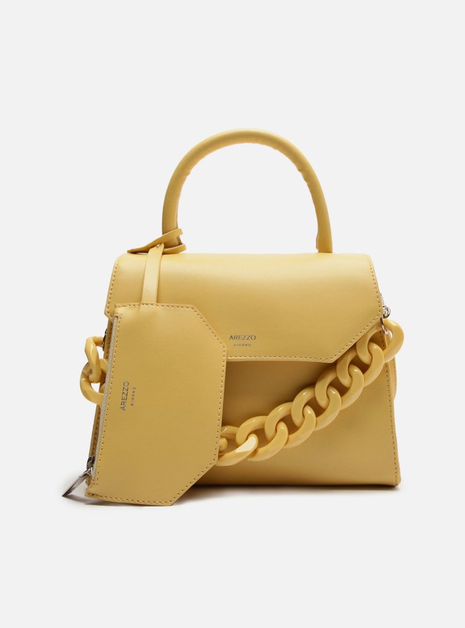 Bolsa Satchel Amarela Iara Média Giorno