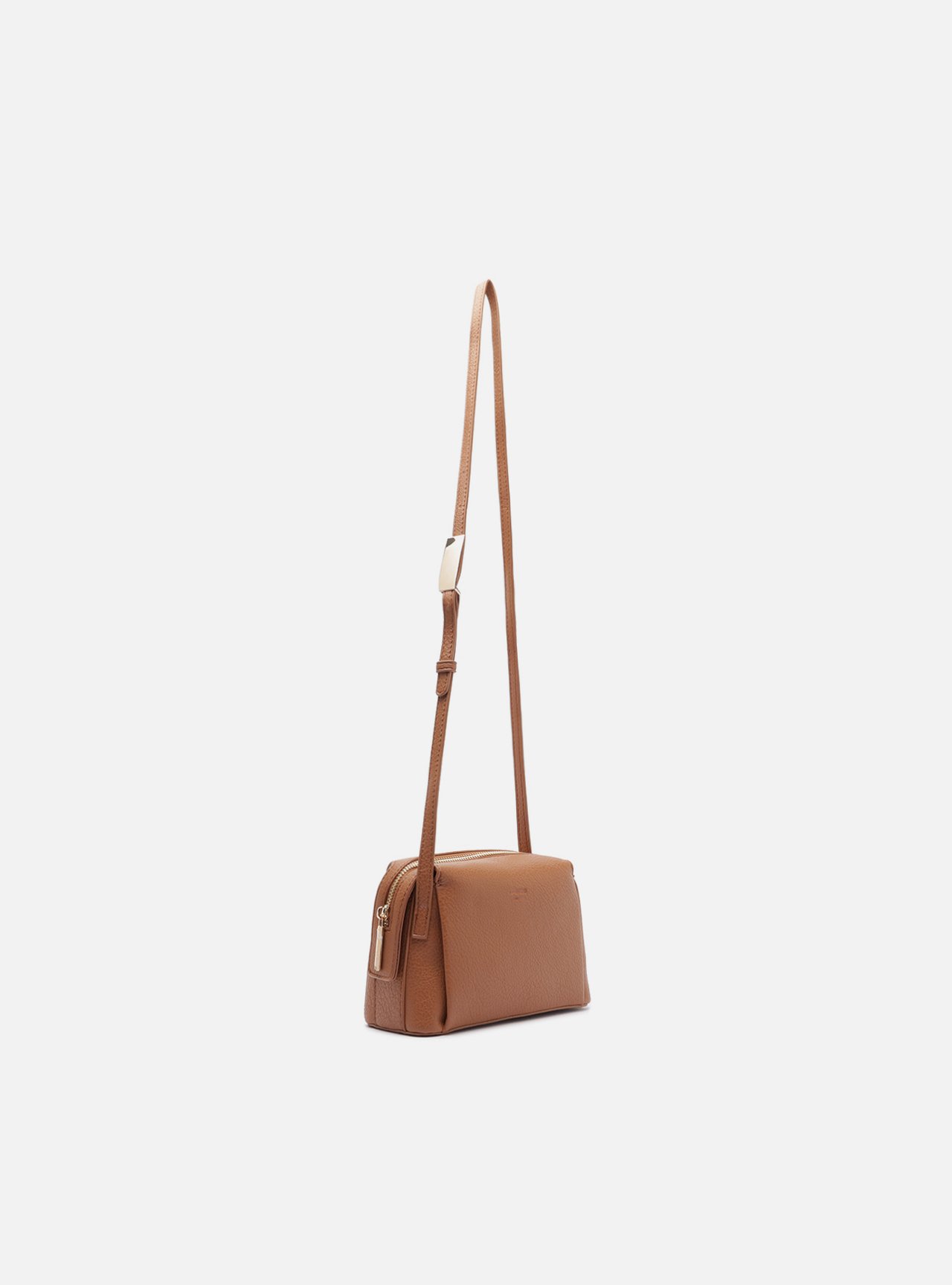 Bolsa Tiracolo Marrom Pequena Metais — foto 5