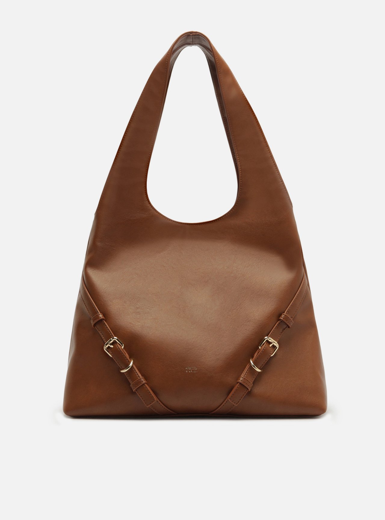 Bolsa Hobo Marrom Grande Fivelas — foto 1