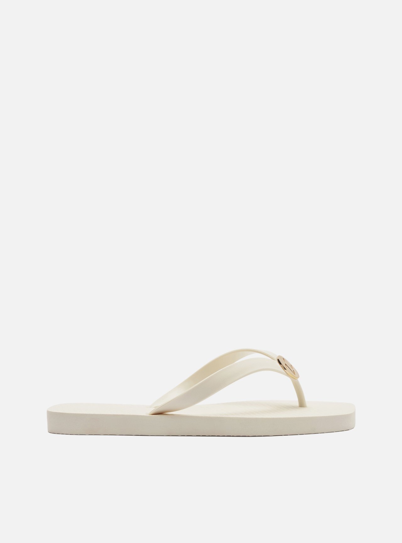 Chinelo Branco Essential Metal ZZ Bico Quadrado — foto 3