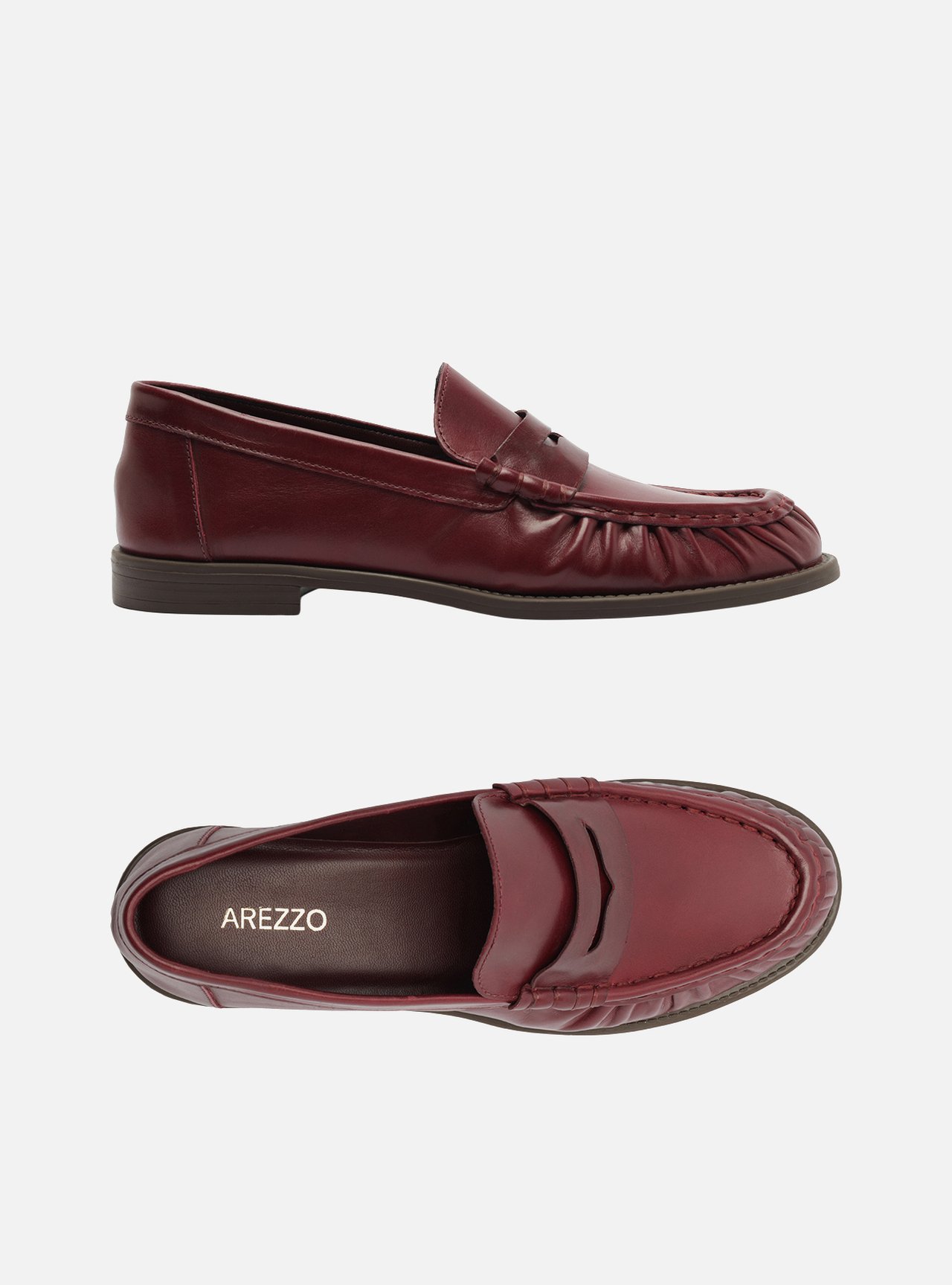 Mocassim Vermelho Camurça Franzido Tira — foto 5