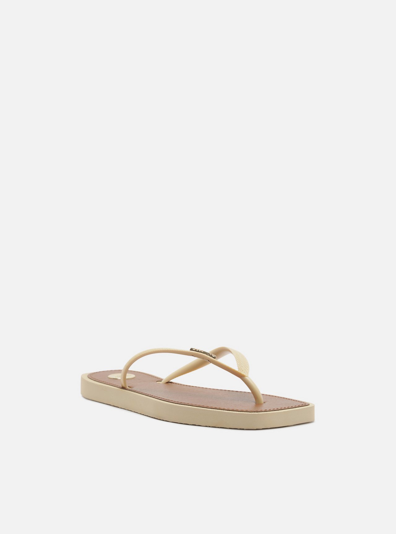 Chinelo de Dedo Off White Plataforma Metais Brizza — foto 2