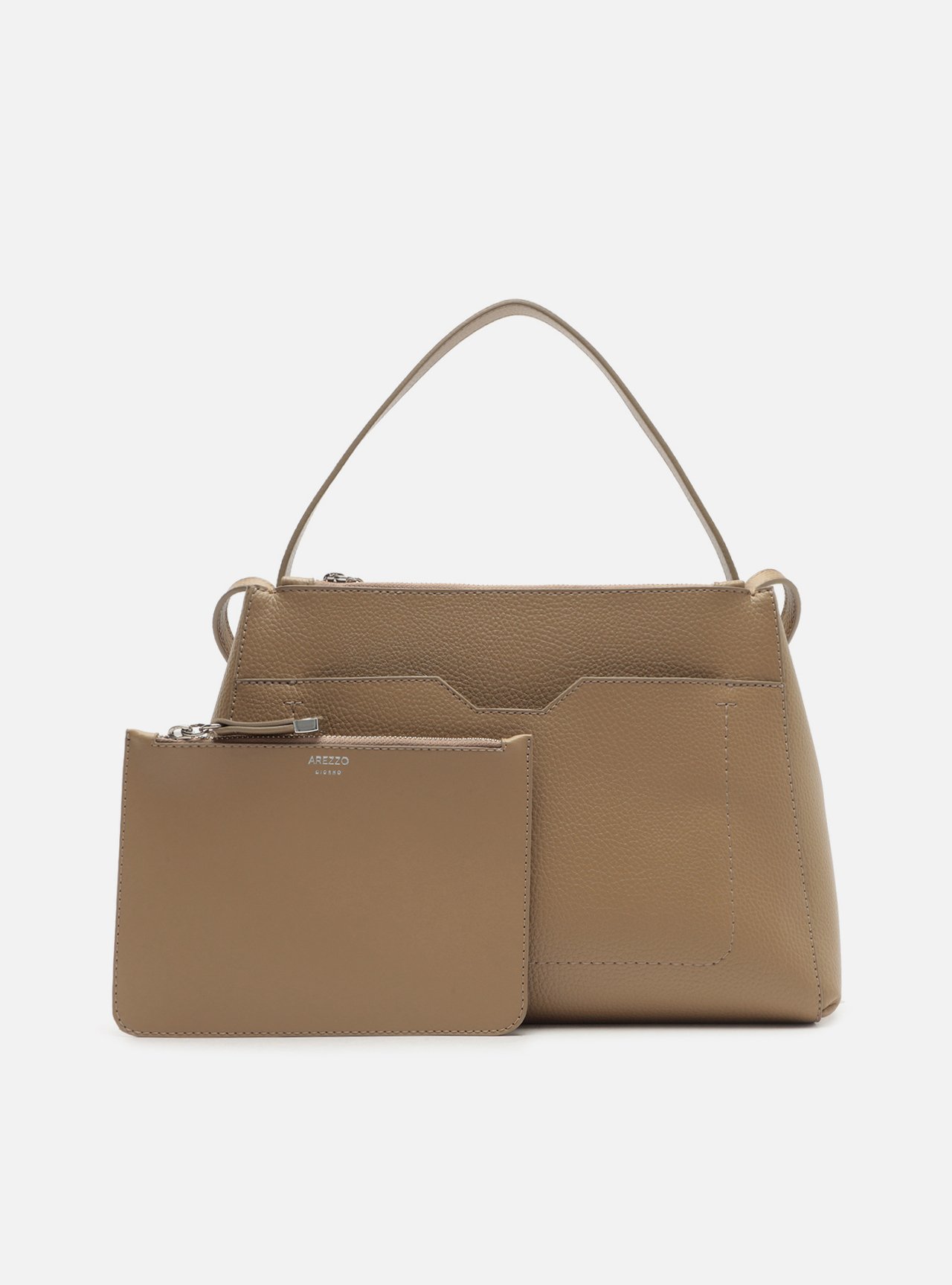 Bolsa Tote Cinza Emilly Grande Pouch — foto 6