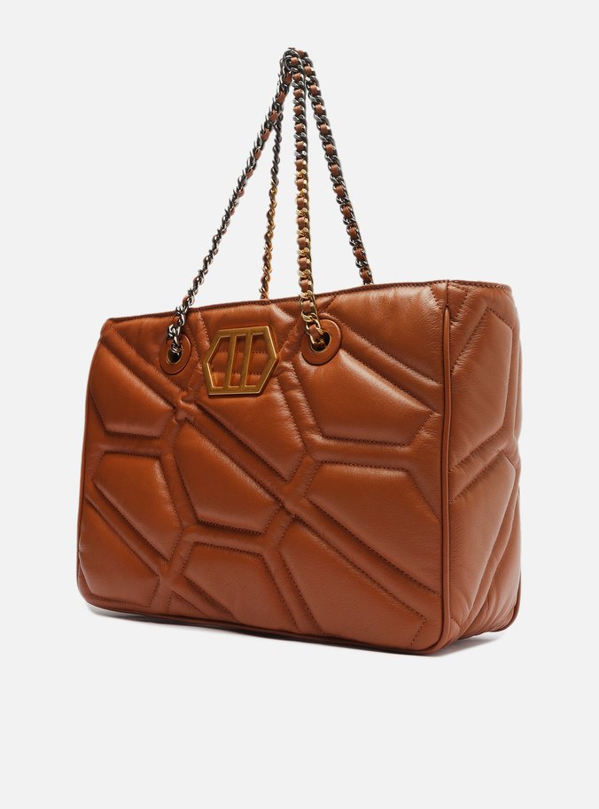 Bolsa Shopping Marrom Couro Emma Grande