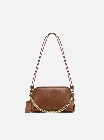Bolsa Tote Caramelo Pequena Tag Corrente
