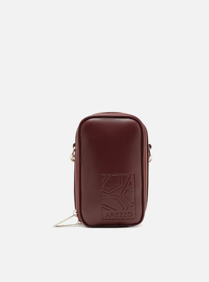 Mini Bag Vinho Porta-Celular Carimbo
