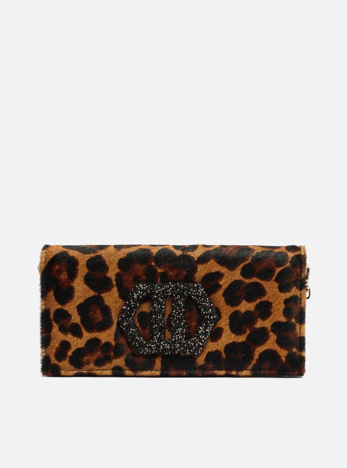 Bolsa Clutch Animal Print Pelo Luana Pequena Brilho
