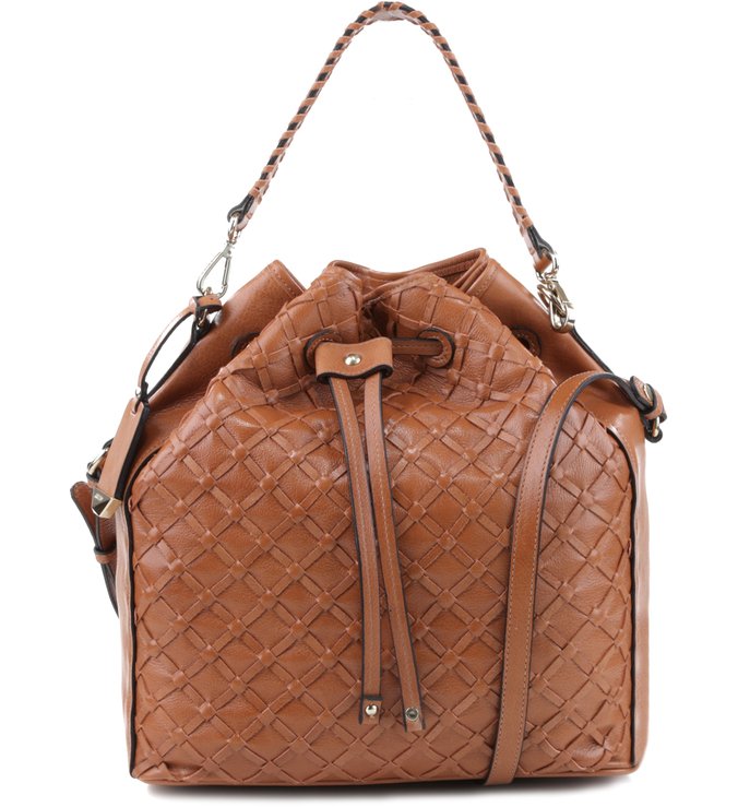Bolsa Bucket Tramas Tan