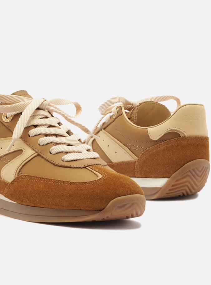 Tênis Caramelo Couro Bege Vintage