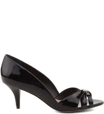 Scarpin Tiras Verniz Preto