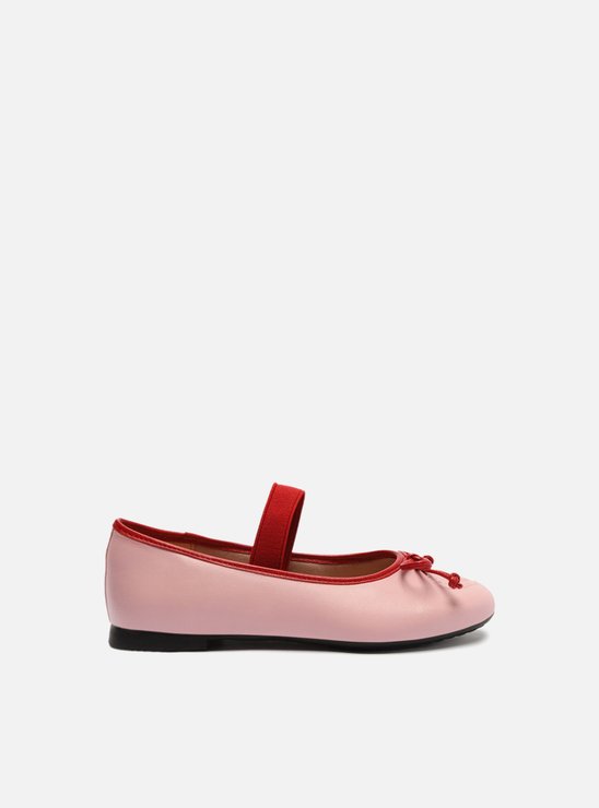 Sapatilha Infantil Rosa Bico Redondo Vermelha