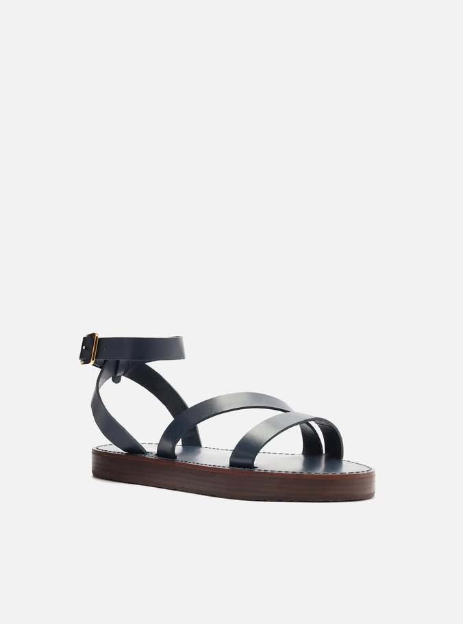 Sandália Azul Salto Flatform