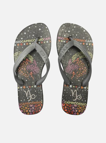 Chinelo de Dedo Prata Capricórnio Signos Brizza