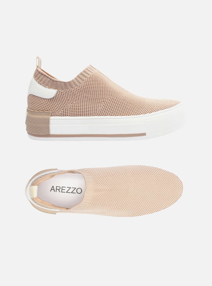 Tênis Slip On Rosa Plataforma