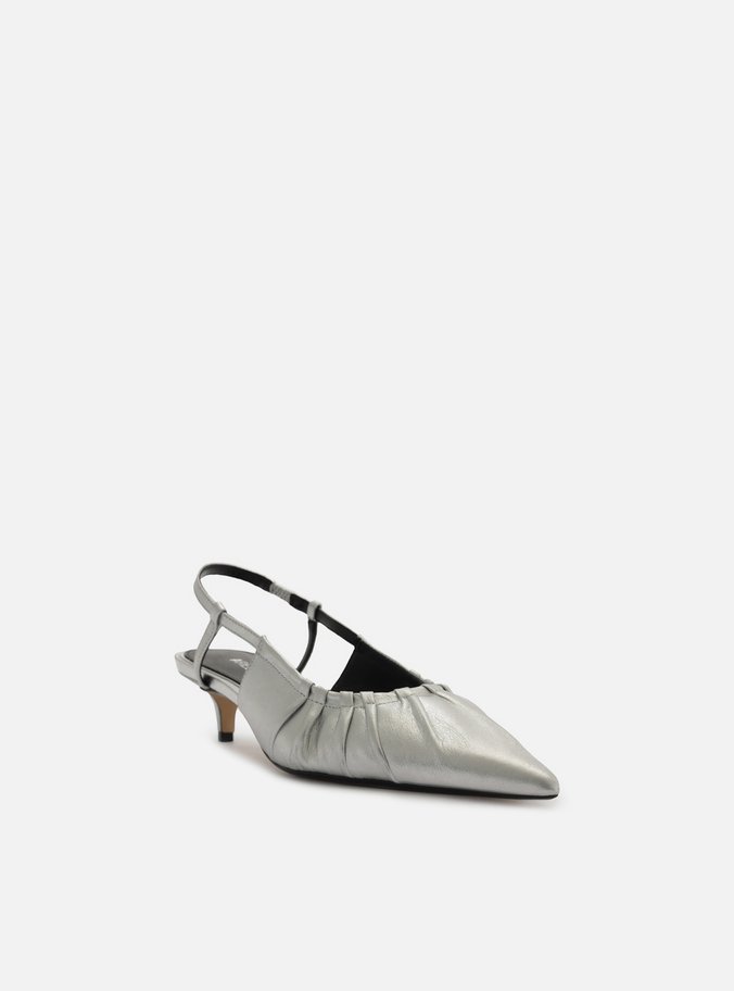 Scarpin Prata Salto Baixo