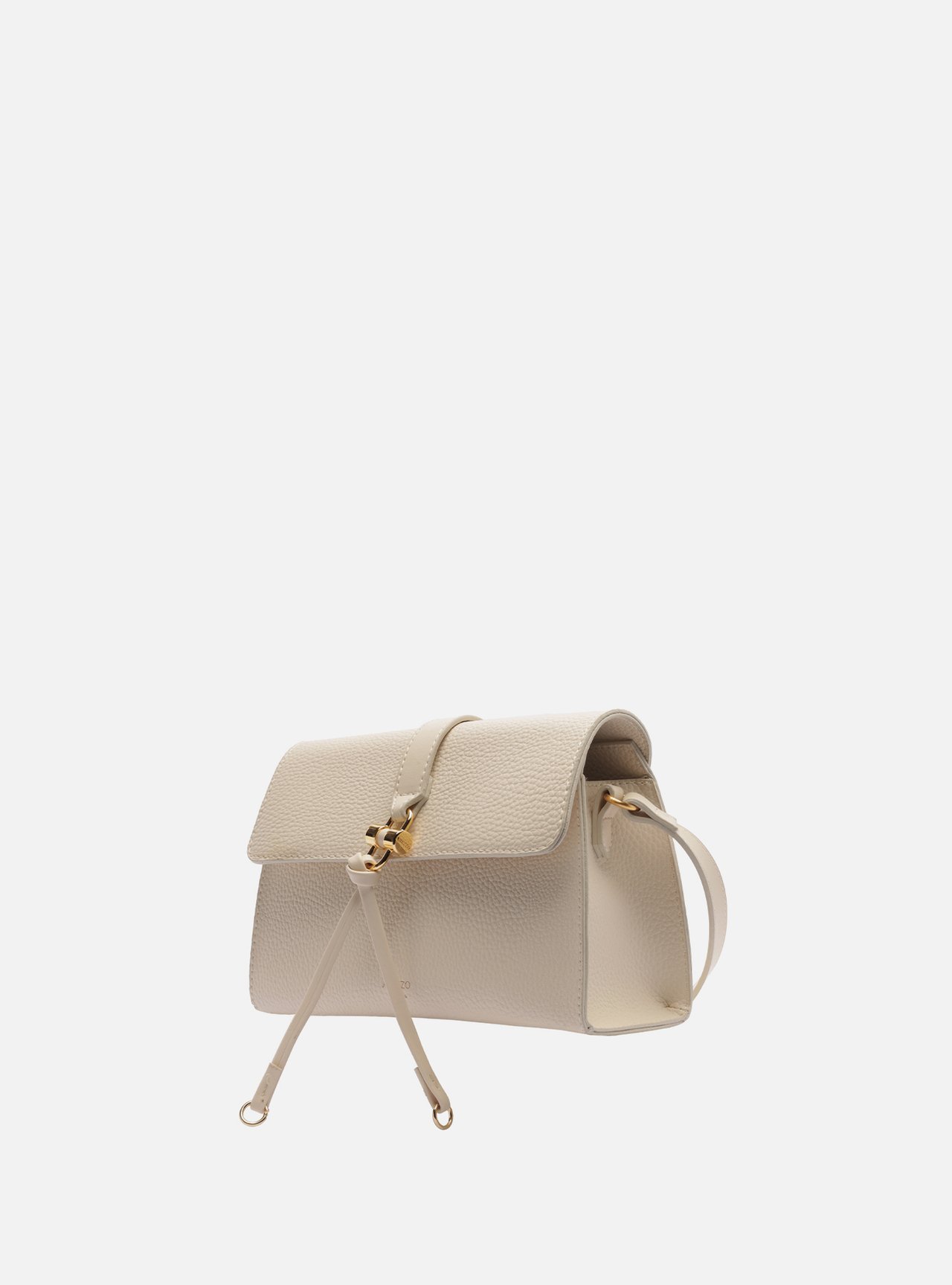 Bolsa Tiracolo Off White Pequena Metal Tiras Frontais — foto 2