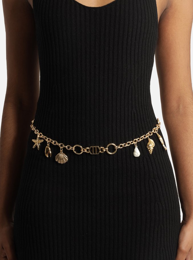 Cinto Corrente Dourado Charms