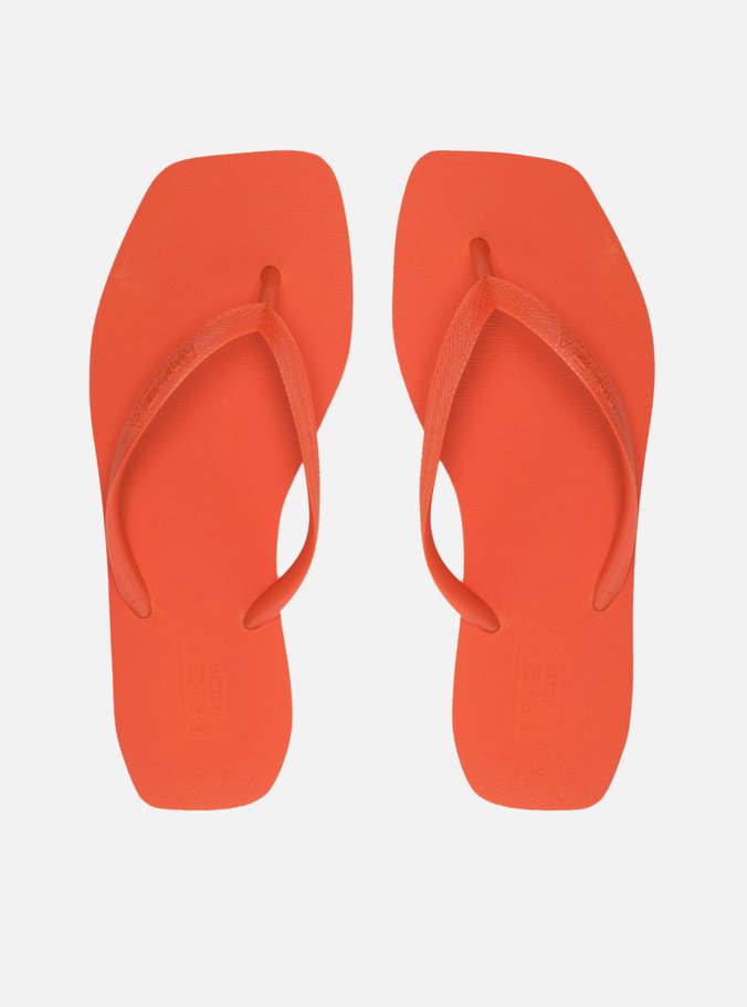 Chinelo de Dedo Laranja Básico Square Brizza