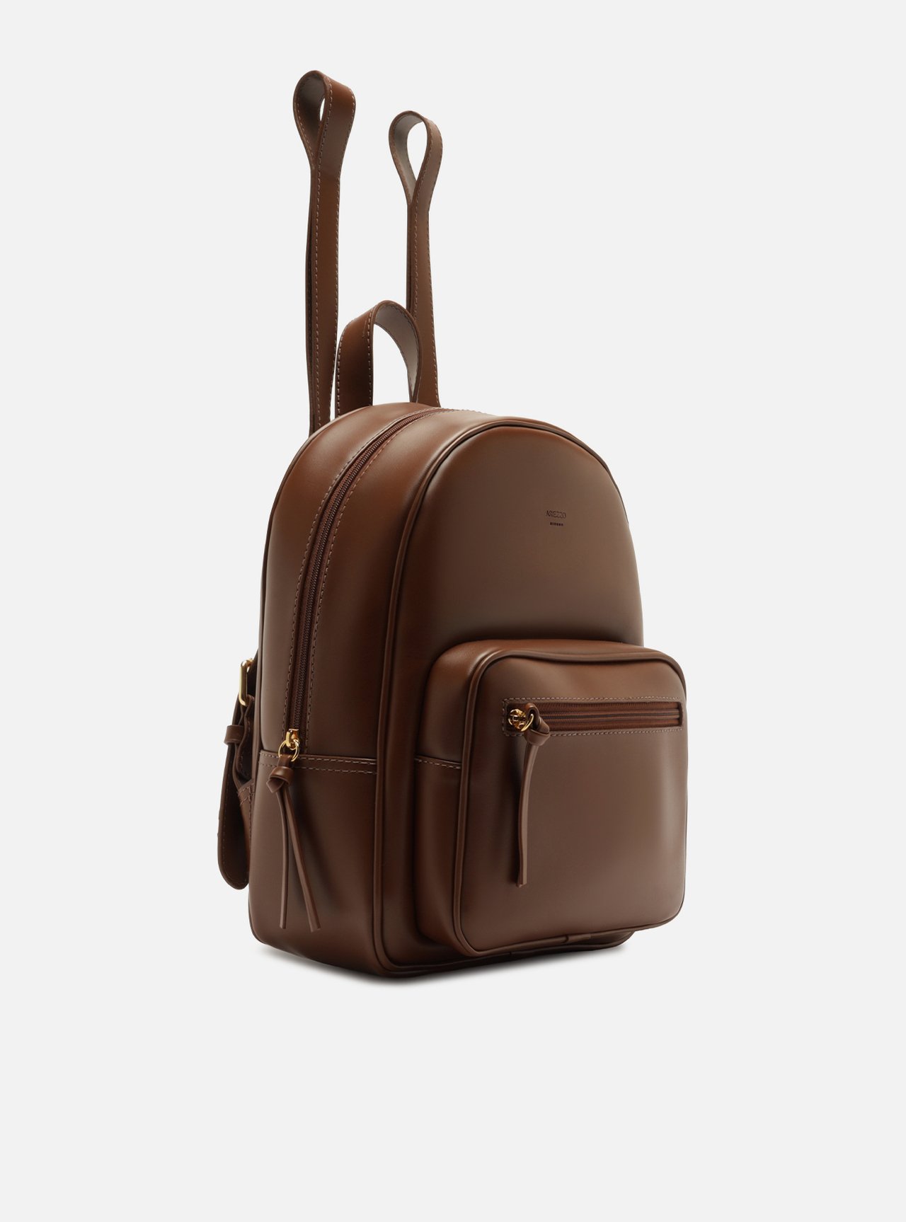 Bolsa Mochila Marrom Grande Metais — foto 5