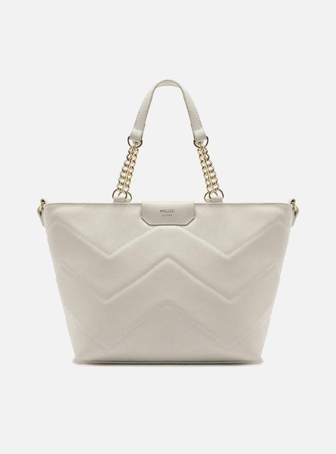 Bolsa Tote Branca Grande Corrente
