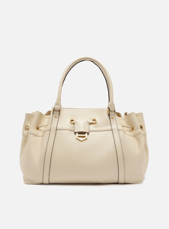 Bolsa Shopping Branca Couro Alicia Média