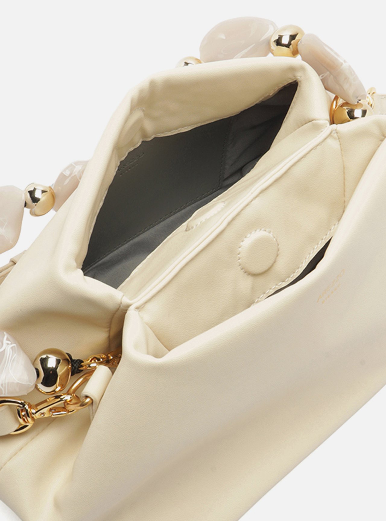 Bolsa Tote Off White Média Alça Pedras — foto 4