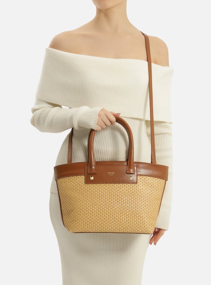 Bolsa Tote Palha Média Marrom