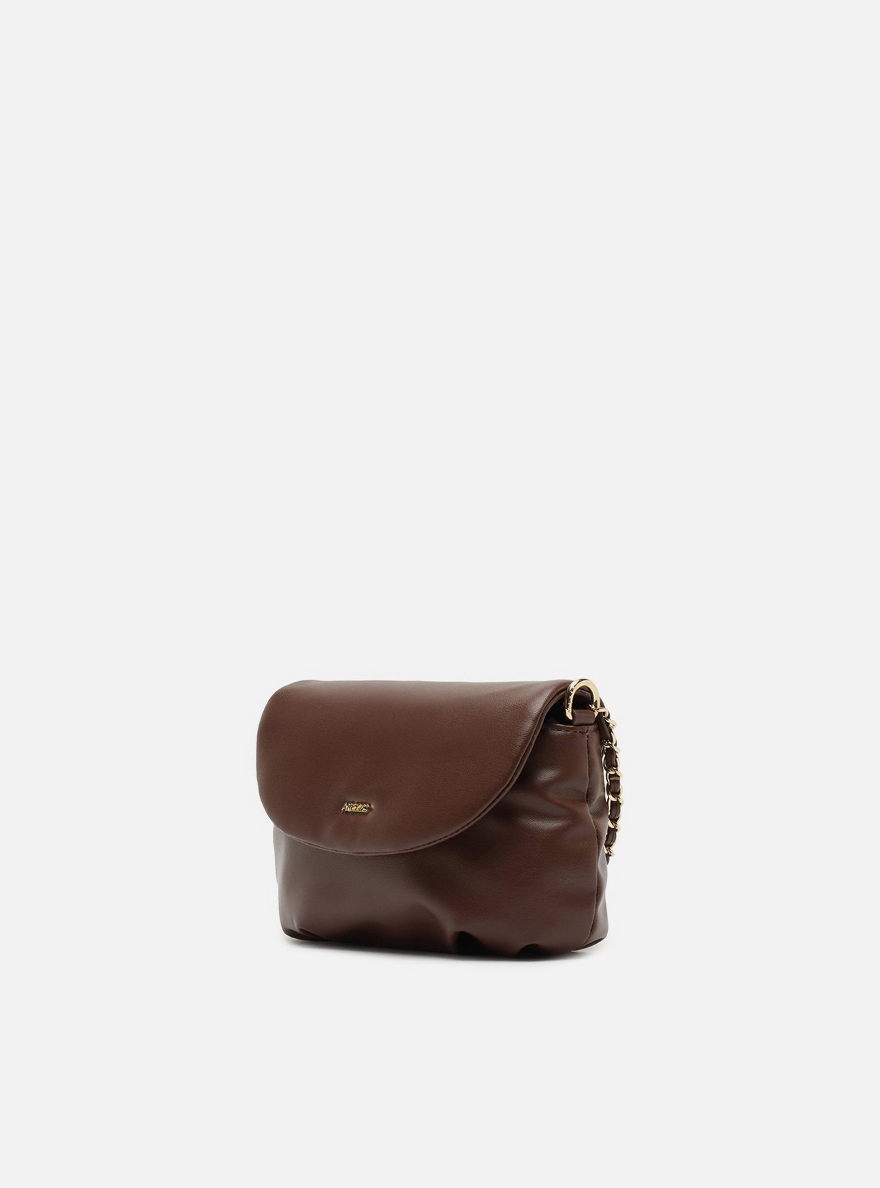 Bolsa Tiracolo Marrom Pequena Alça Corrente — foto 2
