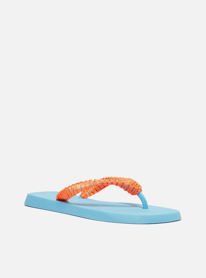 Chinelo de Dedo Azul Macramê Artesanal Brizza Fun