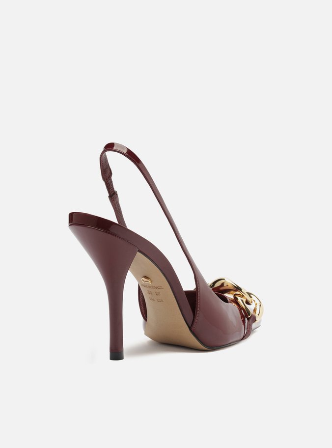 Scarpin Vermelho Salto Alto Slingback Elos