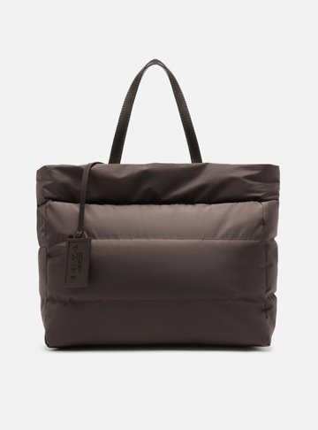 Arezzo — Bolsa Shopping Marrom Grande Matelassê Brizza